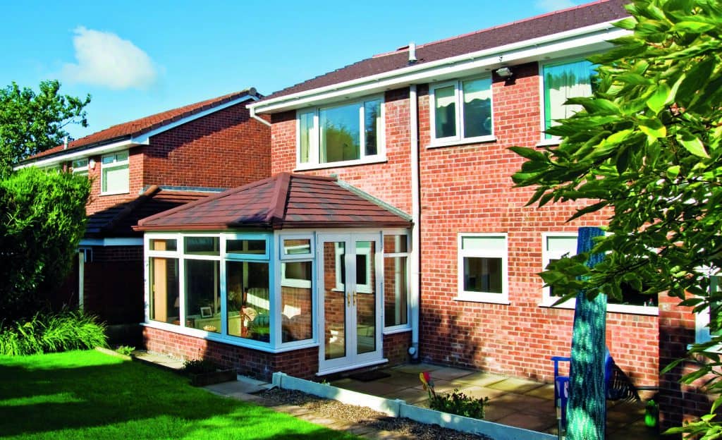 Conservatory upgraded with new solid roof