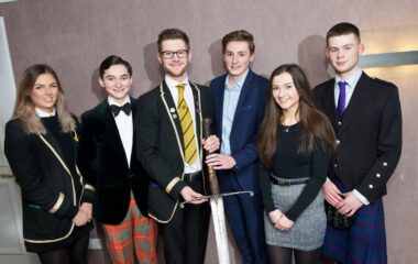 Pupils from Queen Anne High School and Dunfermline High School at the Burns Supper 2018