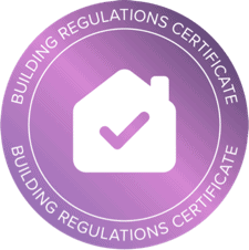 Building regulations certificate icon