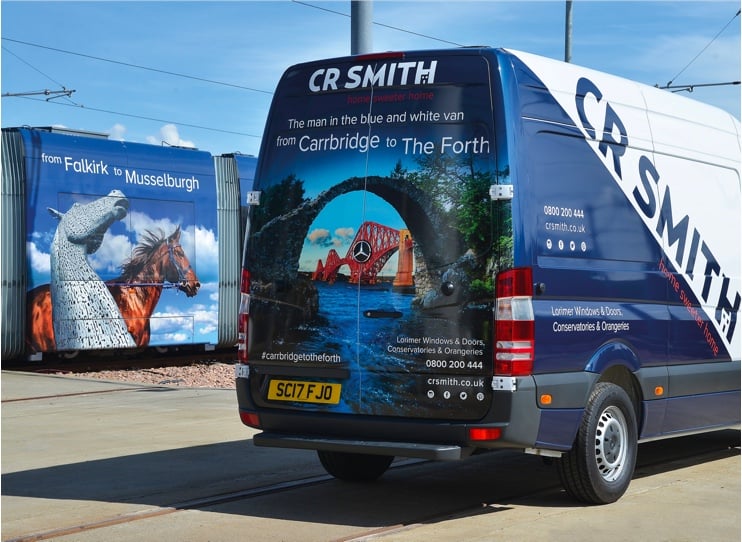 CR Smith van and tram