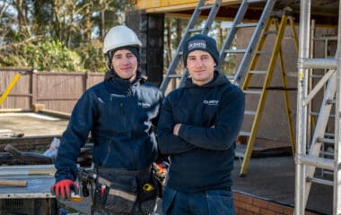 CR Smith apprentices on a construction site