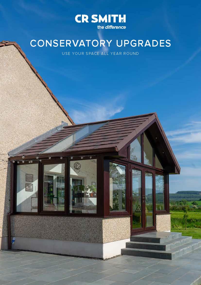 Front cover of the conservatory upgrades brochure