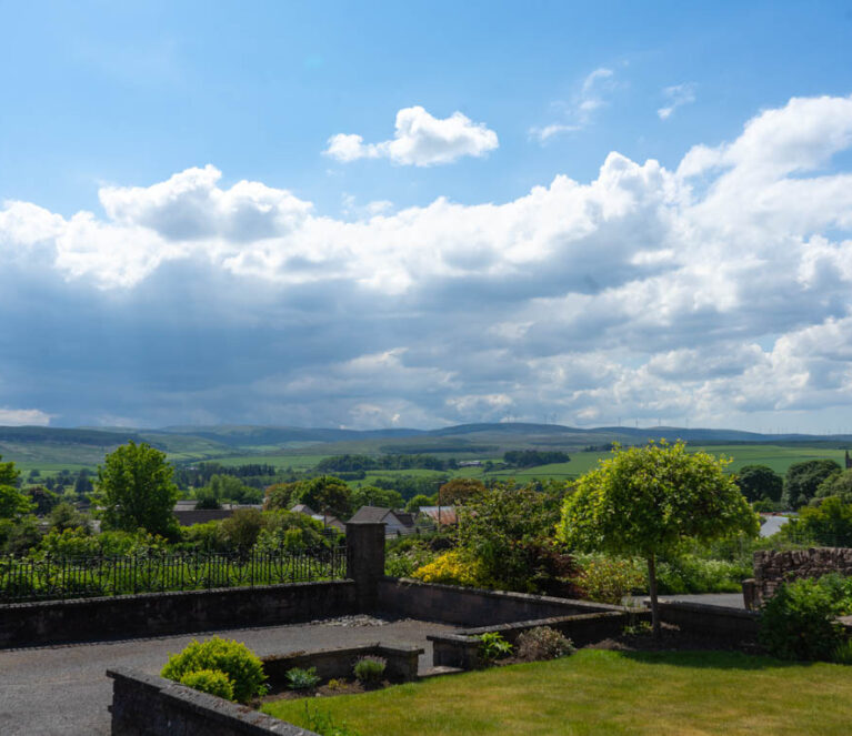 View of countryside from customers home