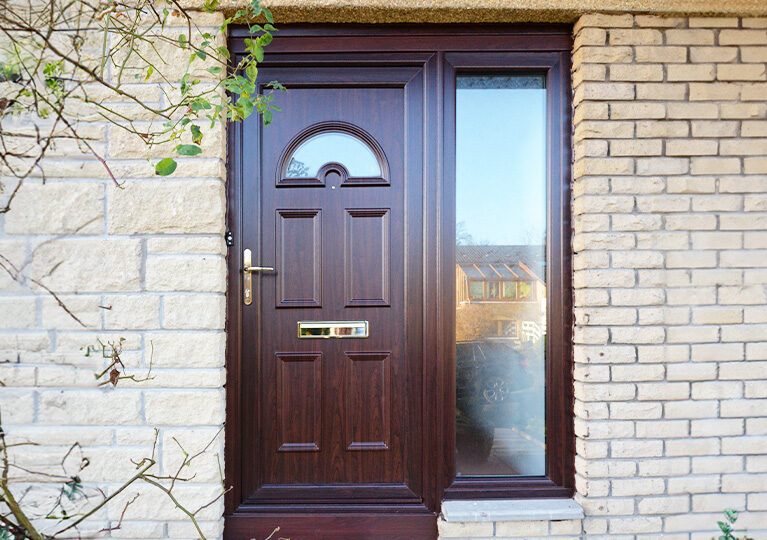 Composite front door - rosewood - trade