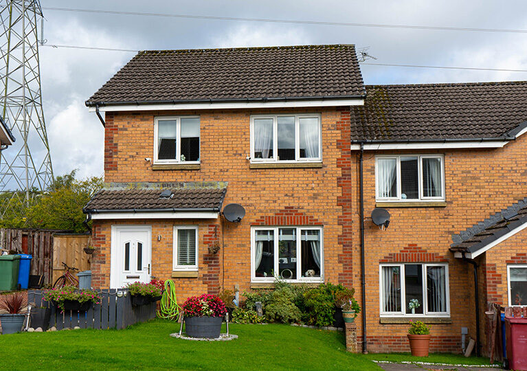 External view of semi detached home in East kilbride - social housing