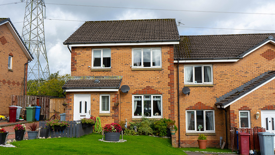 External view of semi detached home in East kilbride - social housing