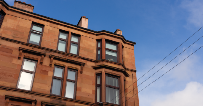 External view of flats - maryhill social housing