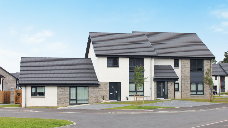 External view of properties - Springfield social housing