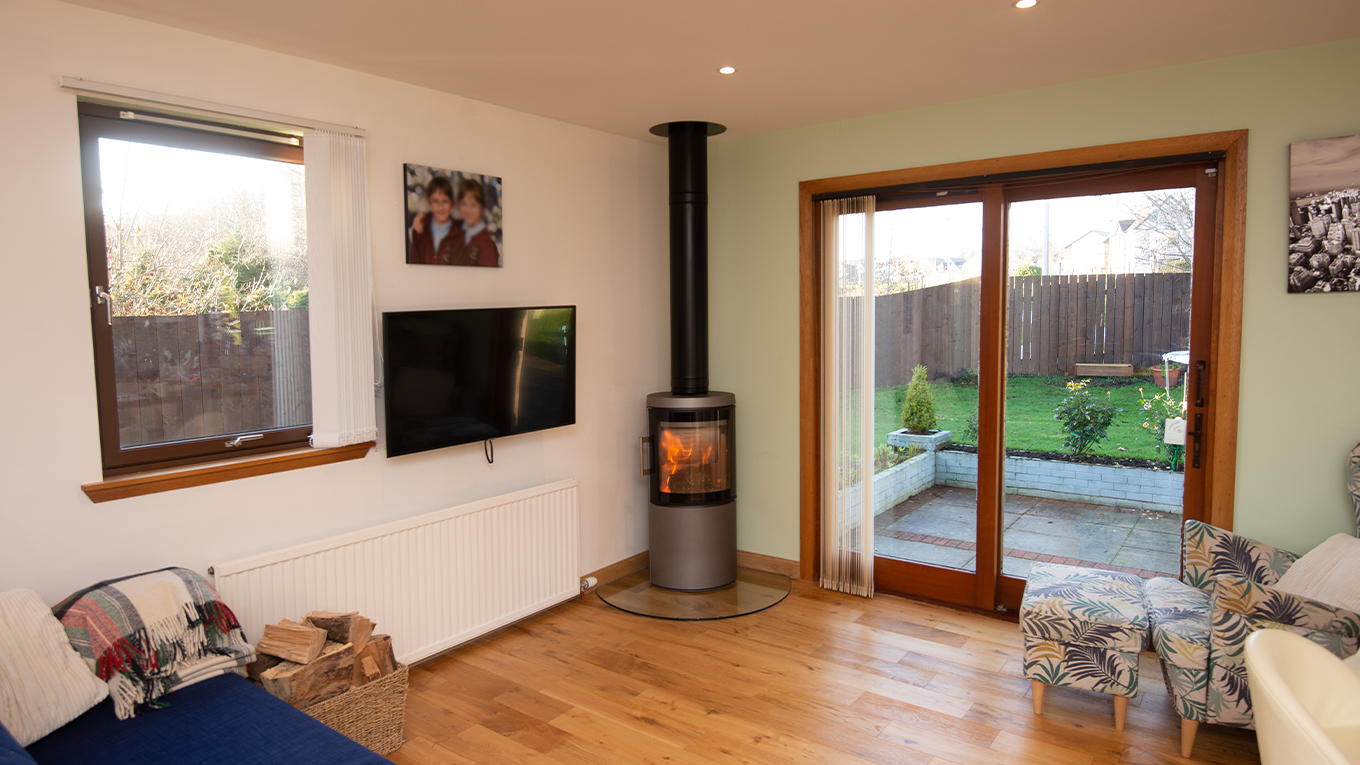 Internal view of living area before the new installation