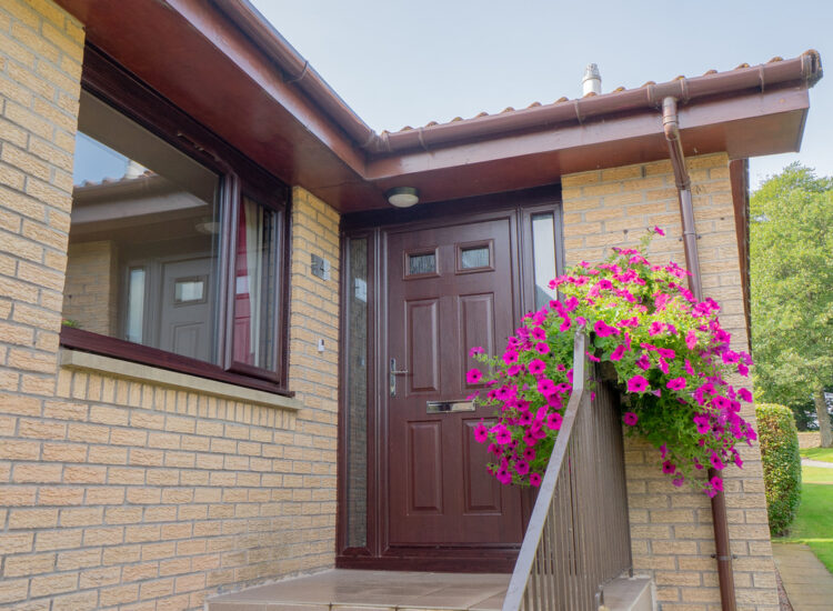Mont Blanc TimberLuxe door in rosewood installed in home in Doune