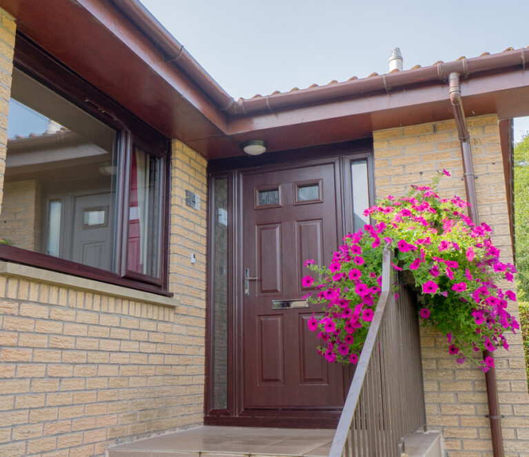 Mont Blanc TimberLuxe door in rosewood installed in home in Doune