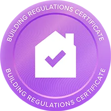 Building regulations certificate icon