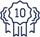 10 year triple guarantee icon