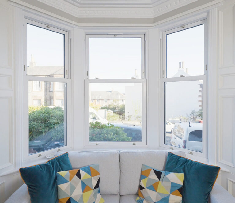 Sliding sash bay window Gilzean Edinburgh