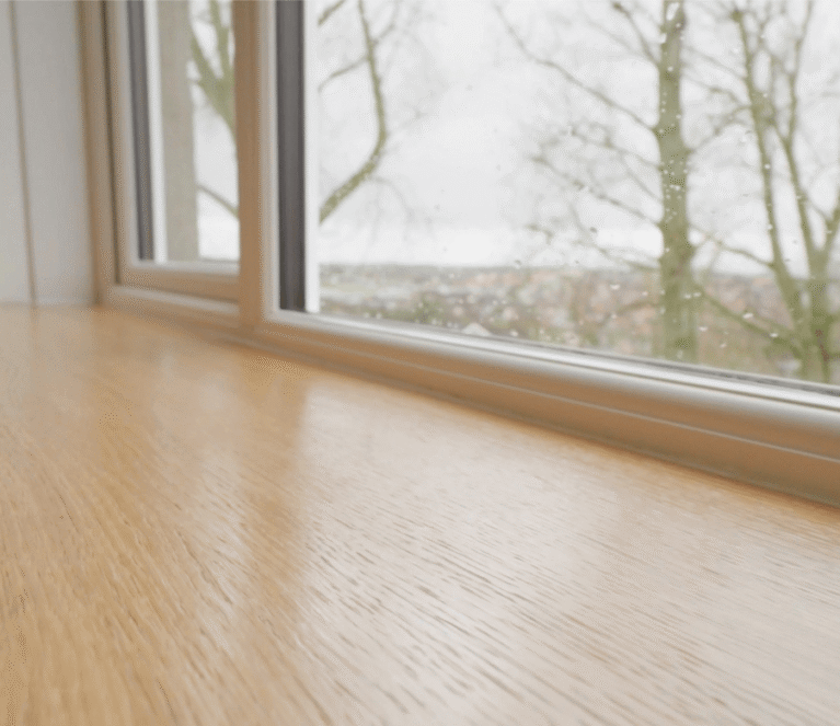 Royal oak timber sill close up