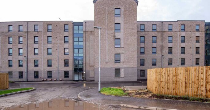 New build social housing development. Riverside, Ayr.