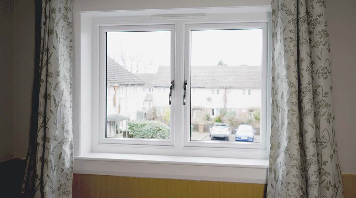 Lorimer side hinged casement windows with white full finish