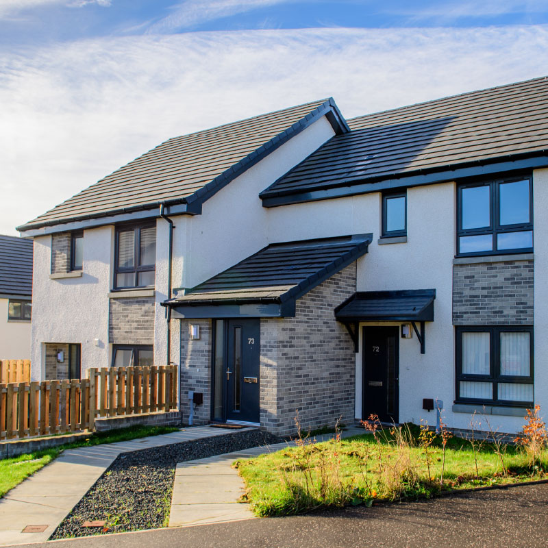 New build housing — windows and doors delivered for new developments