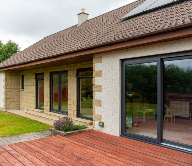 Lopez_Invergordon_AnthraciteGreyWhite_CasementWindows_PatioDoors_FrenchDoors_ExternalView_BackOfHouse_After